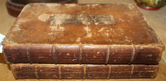 MORTIMER (John), The Art of Husbandry, 5th edn, London 1721, 2 vols, leather-bound (first vol with engraved frontispiece)